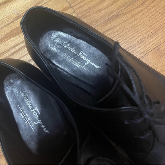 Salvatore Ferragamo Black Dress Shoes Sz 10.5 EE - Picture 12 of 13